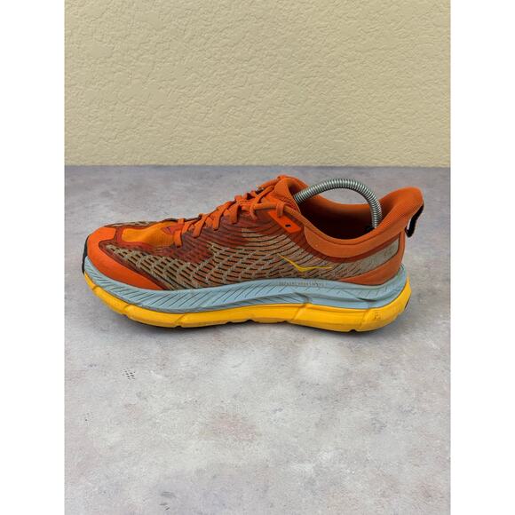 Hoka One One Mens Mafate Speed 4 1129930 Orange Running Shoes Sneakers Sz 9 Read - Picture 10 of 13